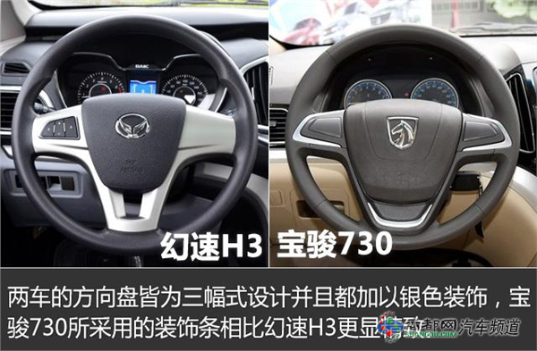 北汽幻速H3对比2016款宝骏730 7万内买7座