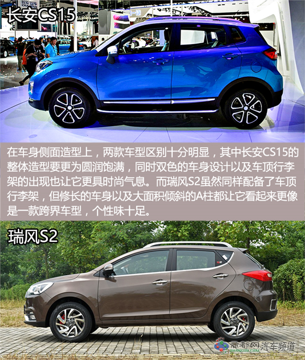 国产小鲜肉之间的对决 长安CS15对比瑞风S2